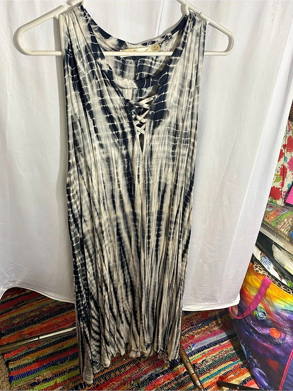 Liberty Love Tie-Dye Lace-Up Maxi Dress Size 2XL
